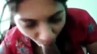 Indian Wife Giving A Blowjob POV