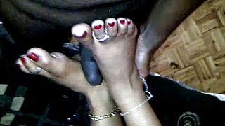 this barely legal Indian gal gives me her very 1st footjob that babe has cute toes and i luved her feet they smell worthwhile likewise mmmm