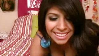 A sexy Indian looking honey on web camera